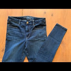 Hi-Rise Jegging - Skinny Blue Jeans AE 12 Regular